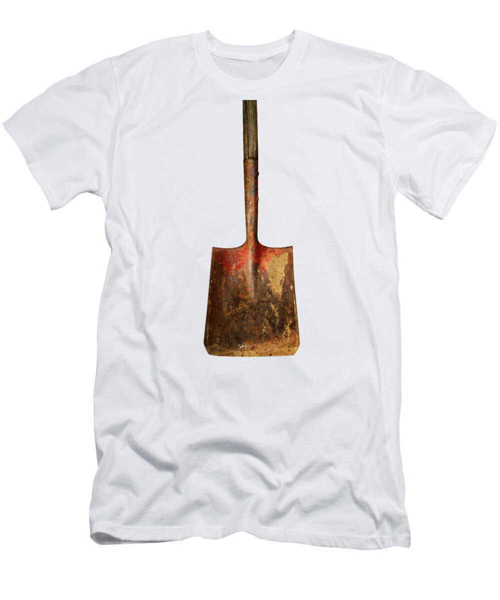 Antique T-Shirt featuring the photograph Tools On Wood 2 on BW by YoPedro
