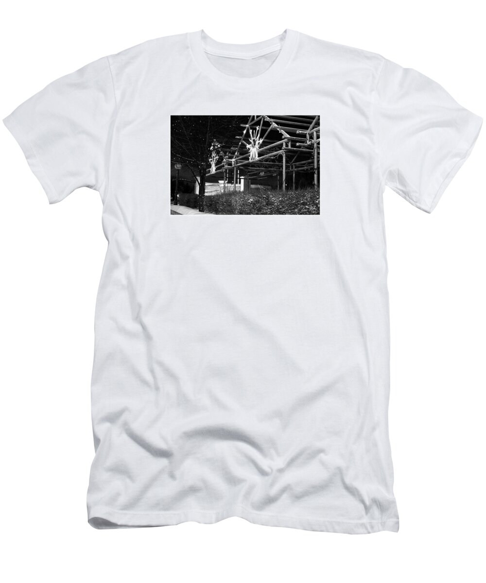 Old Buildings T-Shirt featuring the photograph Town Square Lights by Jana Rosenkranz