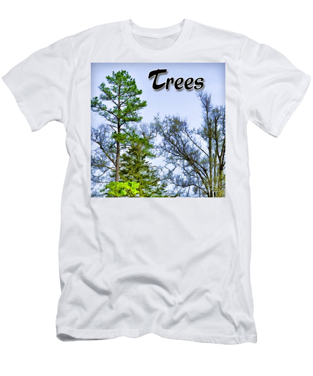  T-Shirt featuring the photograph Trees LOGO by Debbie Portwood