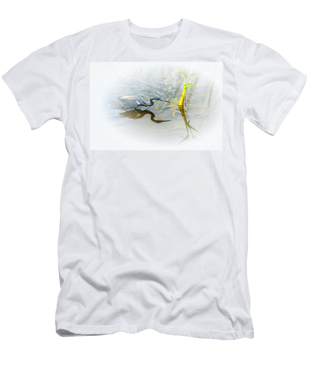 Tricolored Heron T-Shirt featuring the photograph Tricolored Heron On the Prowl by Rene Triay FineArt Photos