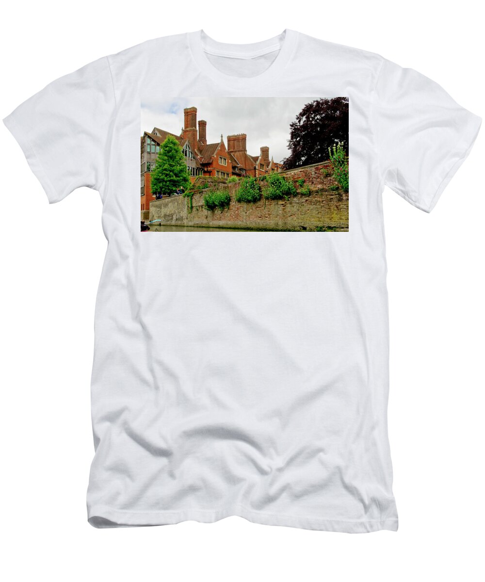 Colleges T-Shirt featuring the photograph Trinity hall from the Backs. Cambridge. by Elena Perelman