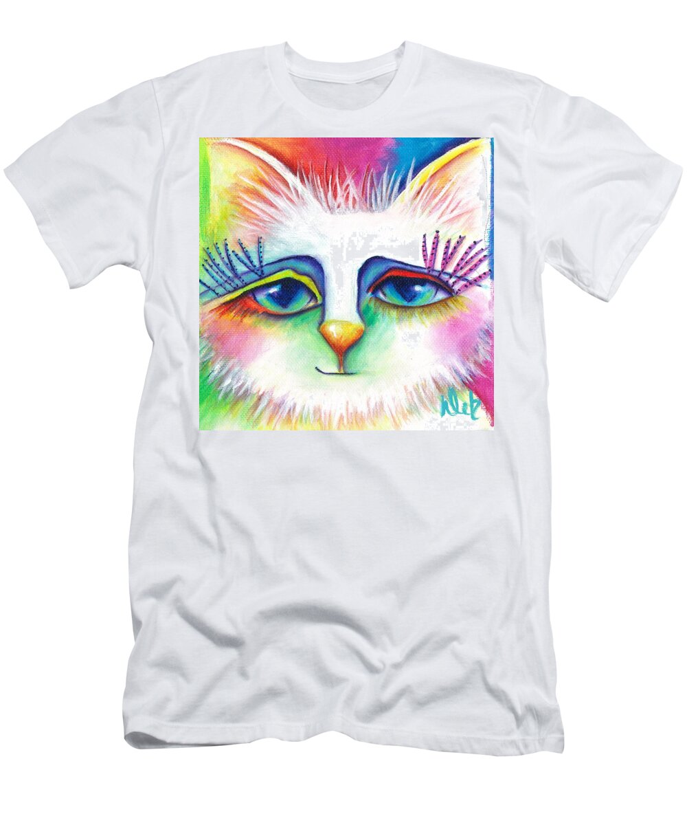 Cat T-Shirt featuring the painting Twinkles by Deb Harvey