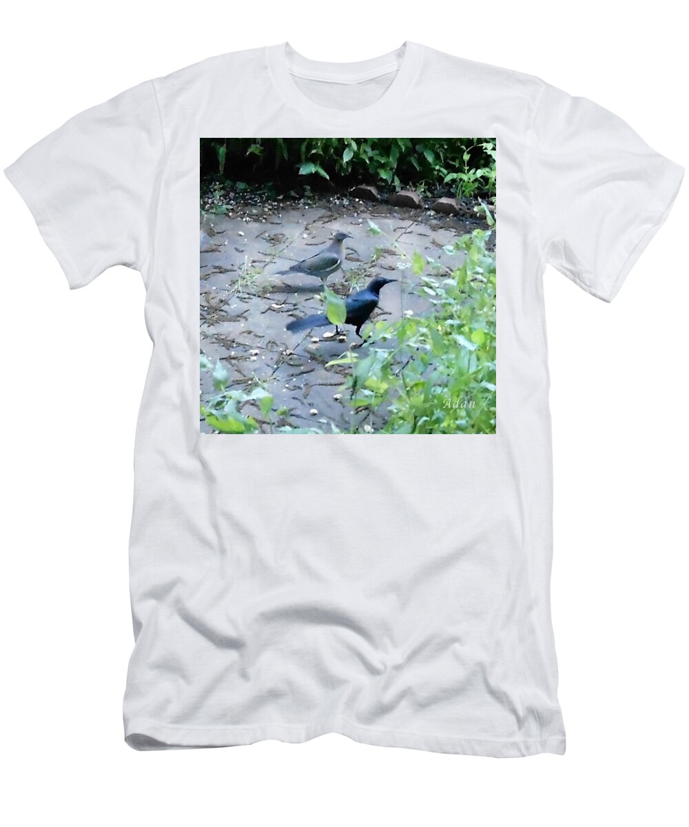 Two Birds T-Shirt featuring the photograph Two Birds by Felipe Adan Lerma