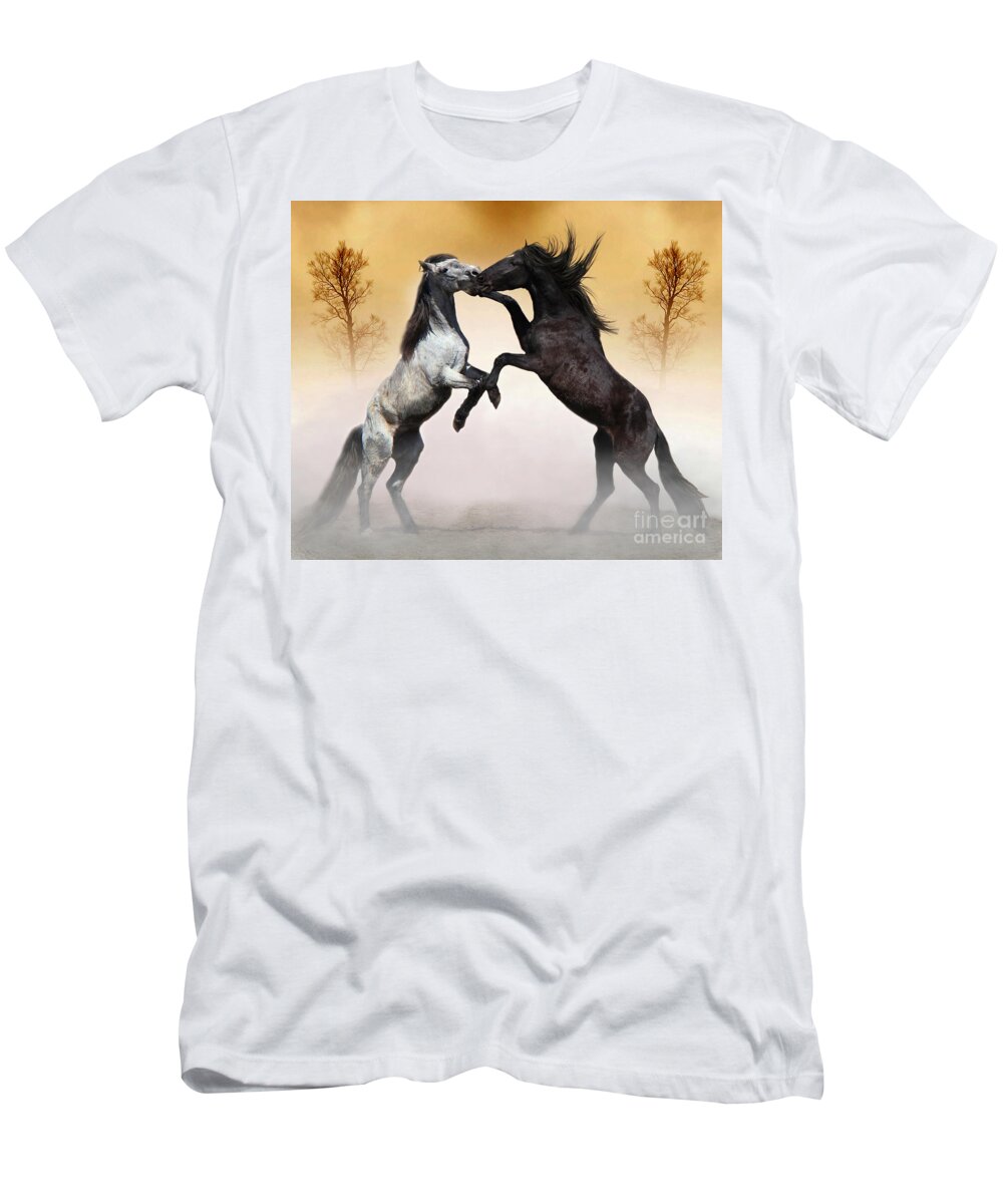Animals T-Shirt featuring the photograph Two To Tango by Davandra Cribbie