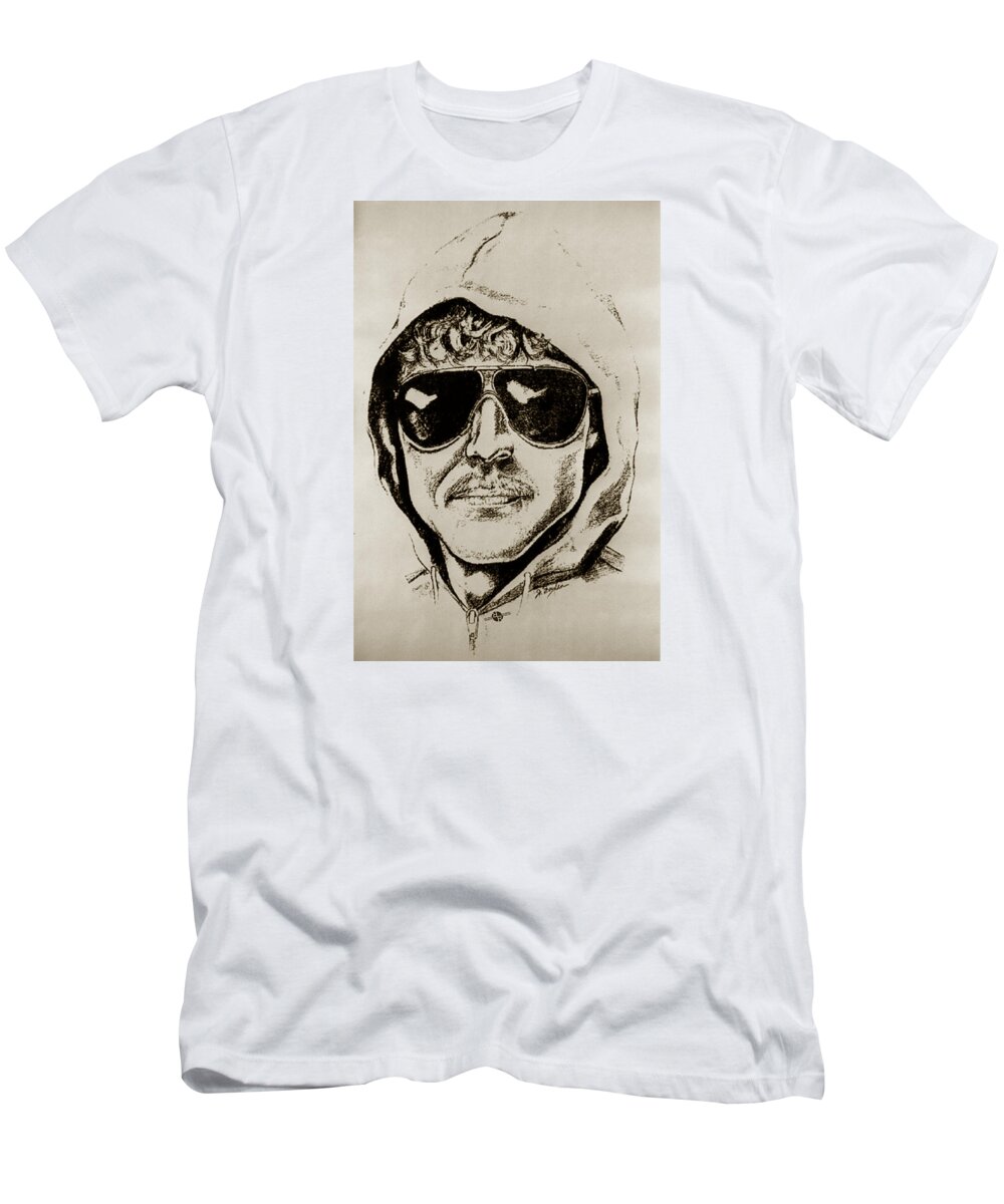 Romantik emne Ristede Unabomber Ted Kaczynski Police Sketch 2 T-Shirt by Tony Rubino - Fine Art  America