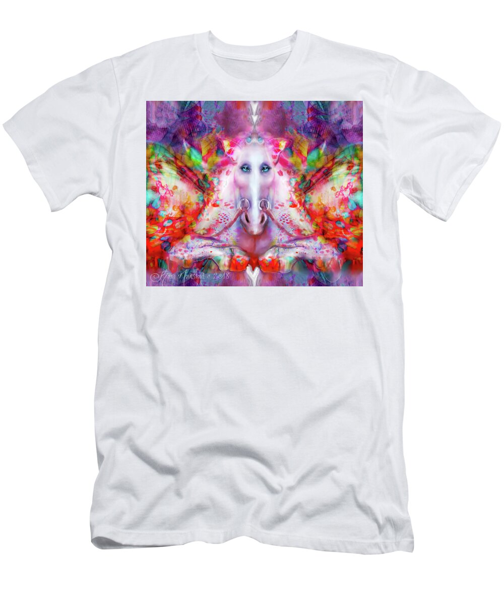Faries T-Shirt featuring the digital art Unicorn Fairy by Kari Nanstad