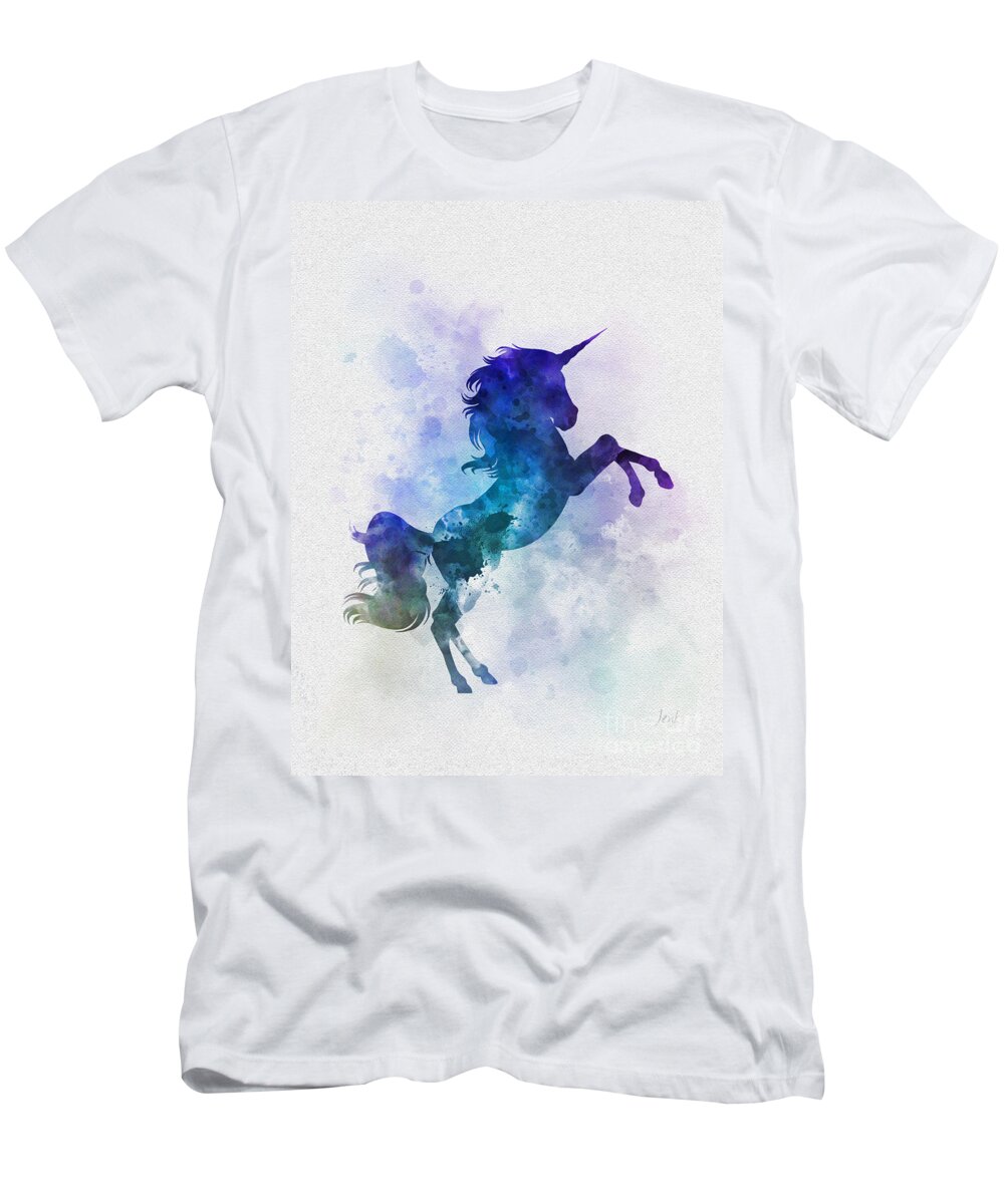 Unicorn T-Shirt featuring the mixed media Unicorn by My Inspiration
