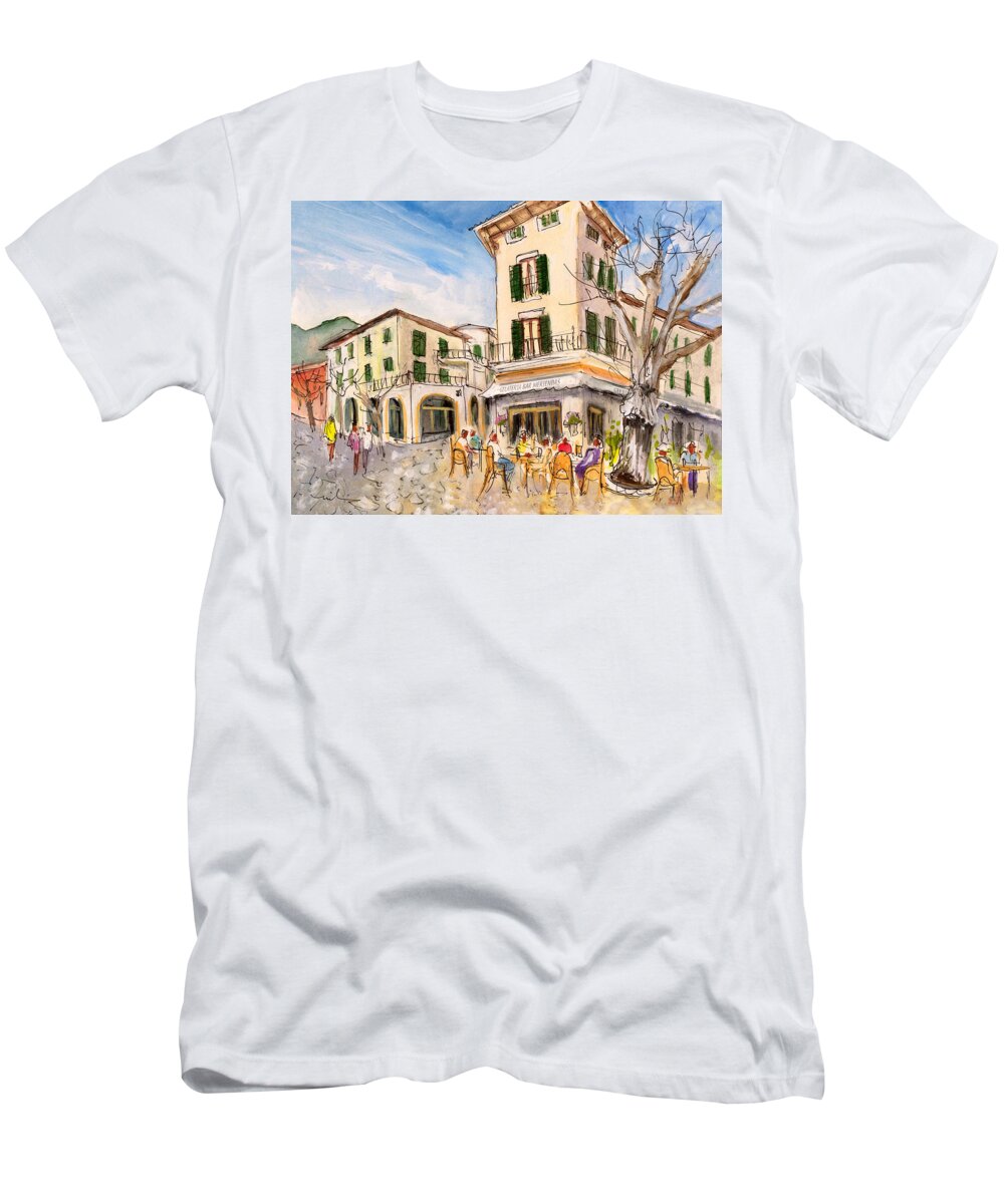 Travel T-Shirt featuring the painting Valldemossa 05 by Miki De Goodaboom