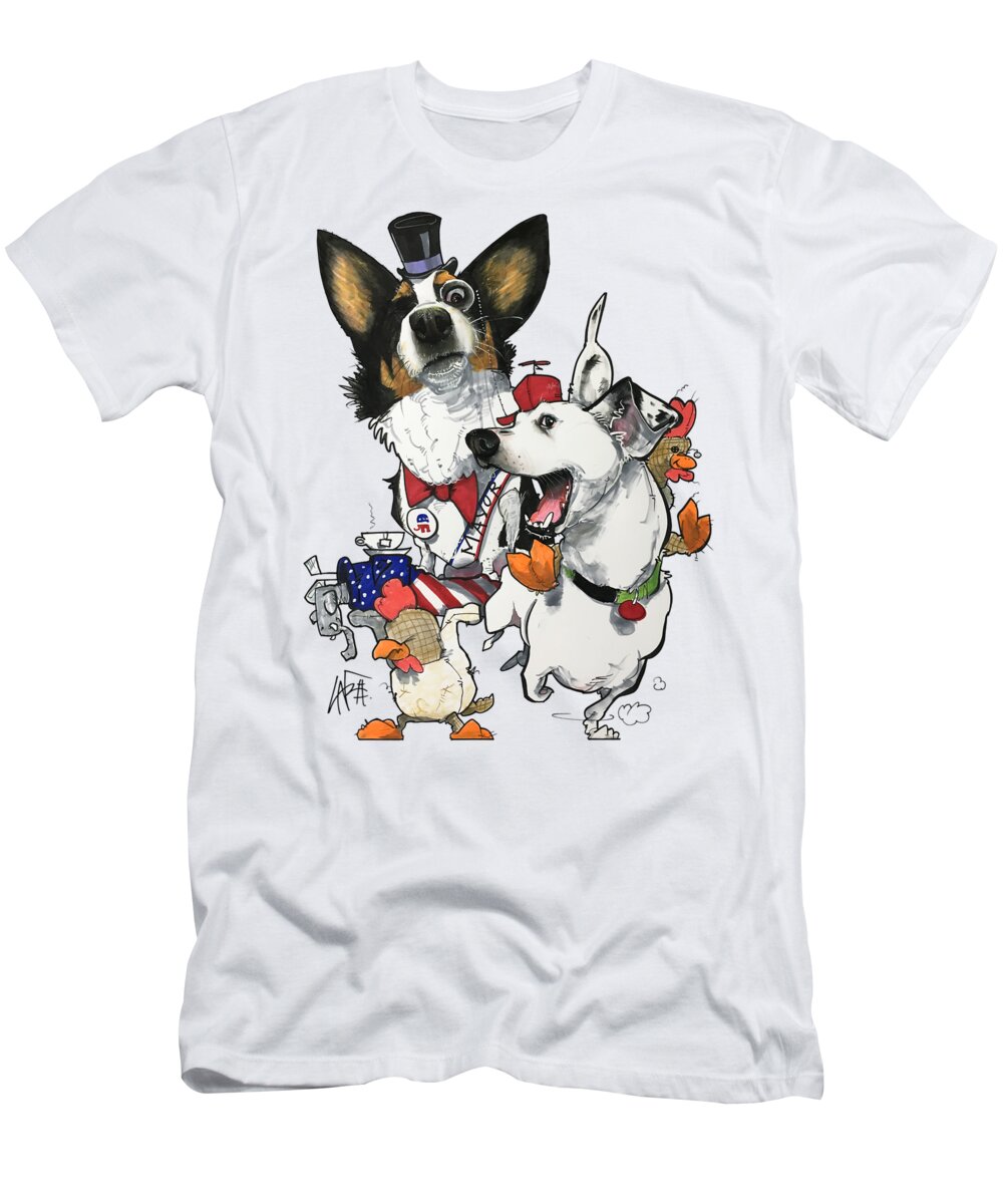 Veal T-Shirt featuring the drawing Veal 19-1022 by Canine Caricatures By John LaFree