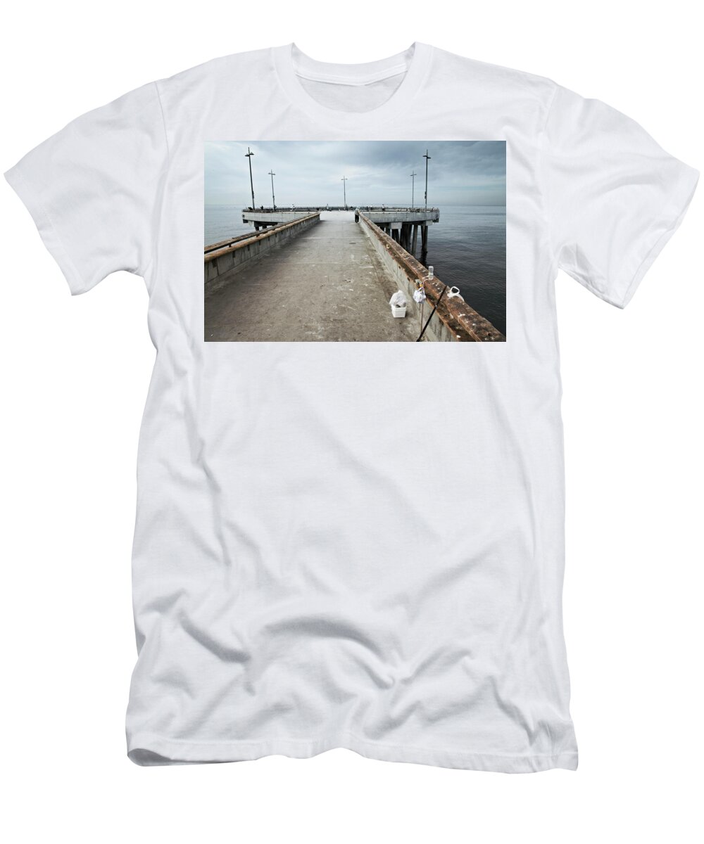 Venice beach fishing pier, Marina del Rey, Los Angeles, Californ T-Shirt by  Tjeerd Kruse - Pixels