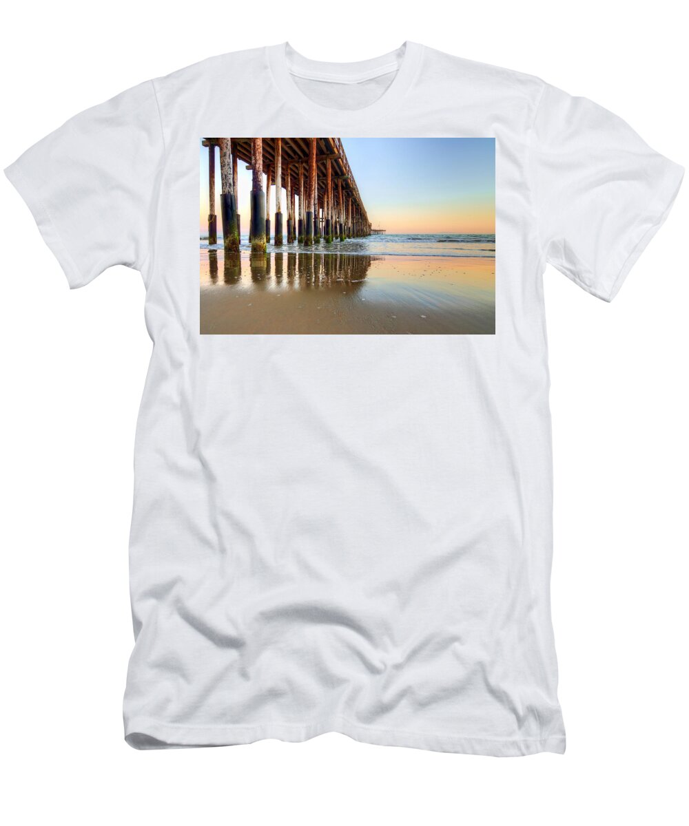 Seascape T-Shirt featuring the photograph Ventura Blue and Gold 1 by Wendell Ward