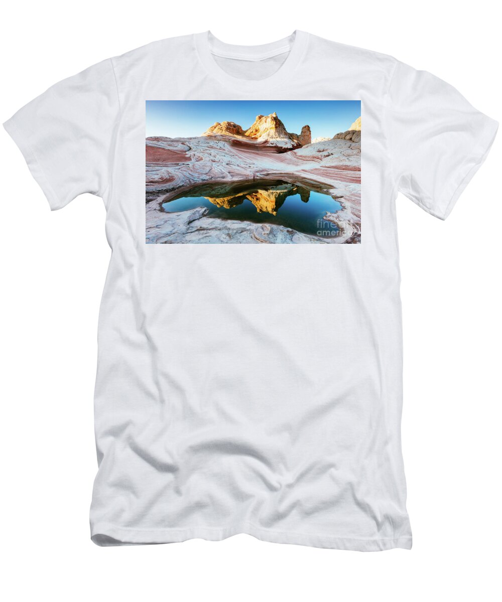 Landscape T-Shirt featuring the photograph Vermillion cliffs at sunrise, Utah, USA by Matteo Colombo