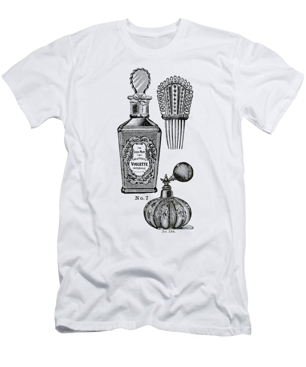 Vintage T-Shirt featuring the digital art Victorian Perfume Phone Case by Edward Fielding