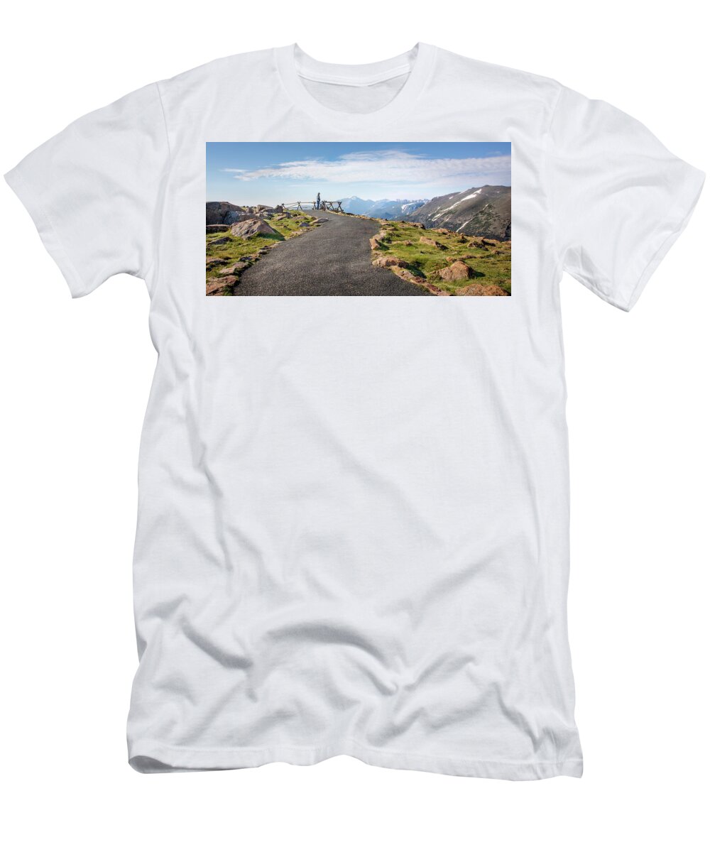 Mountain Range T-Shirt featuring the photograph View At The Top by James Woody