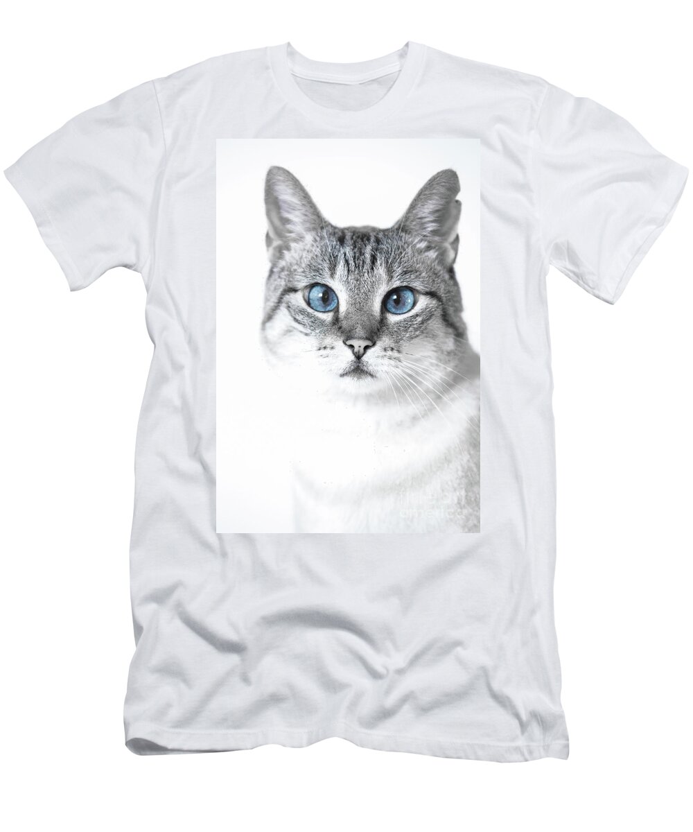 Cat T-Shirt featuring the photograph Vinney by Dean Birinyi