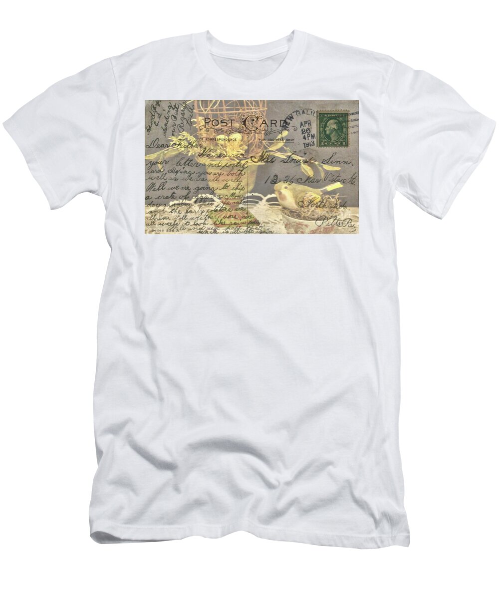 Vintage T-Shirt featuring the photograph Vintage Post Card from 1913 by Janette Boyd