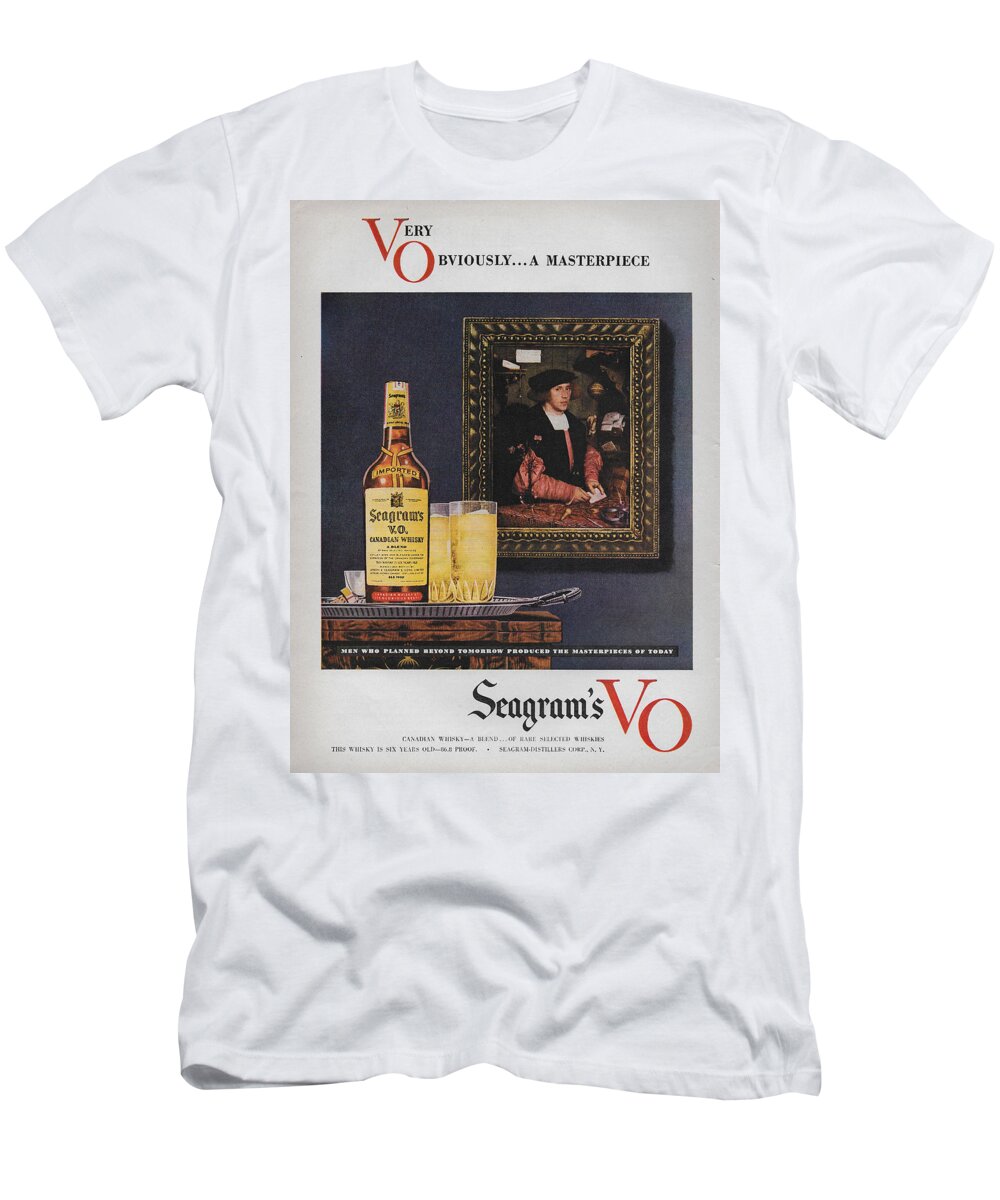 Seagram's T-Shirt featuring the mixed media Vintage Seagrams vo ad by James Smullins