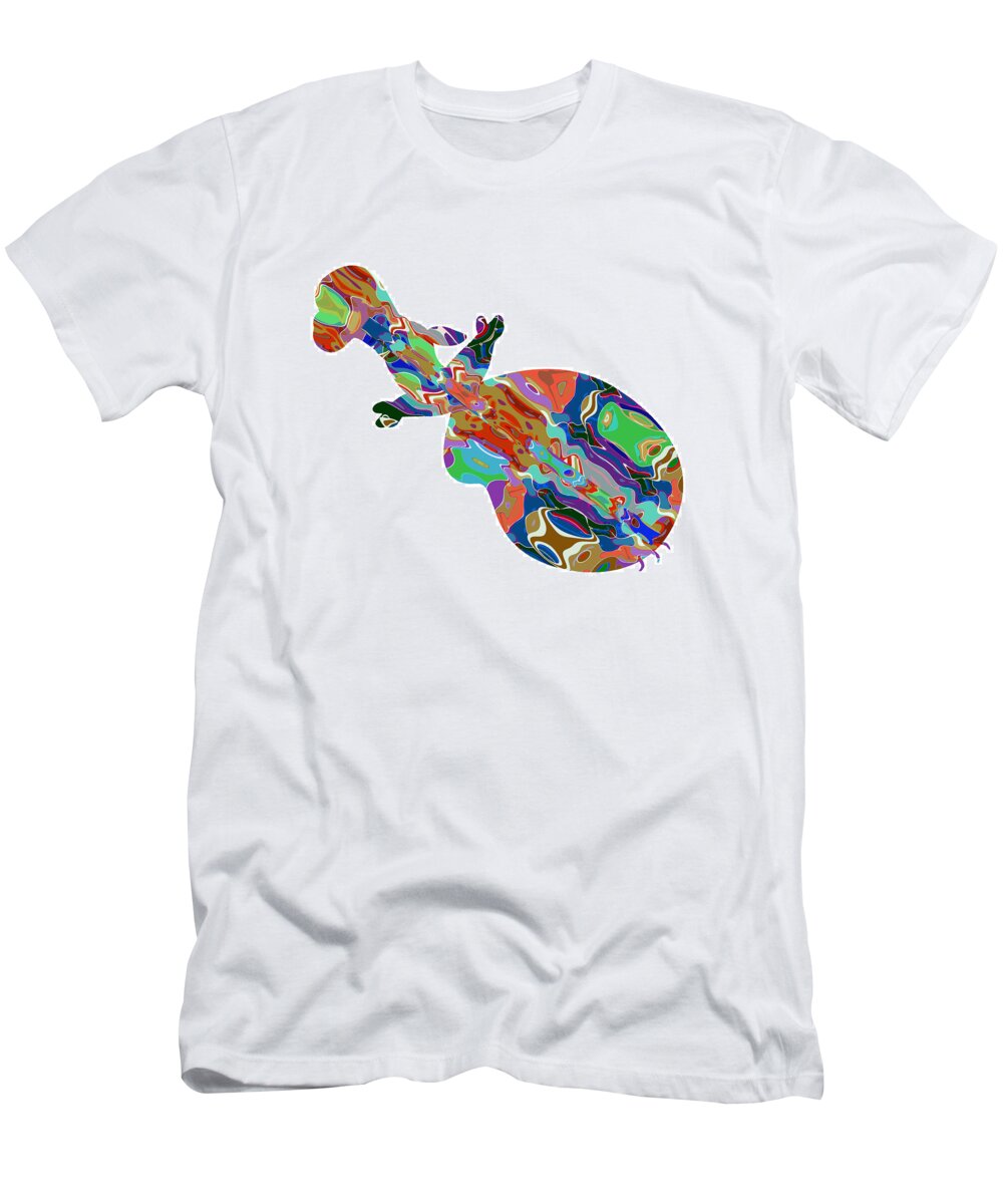 Violin Music Instrument Graphic Abstract Design Colorful Art T-Shirt ...