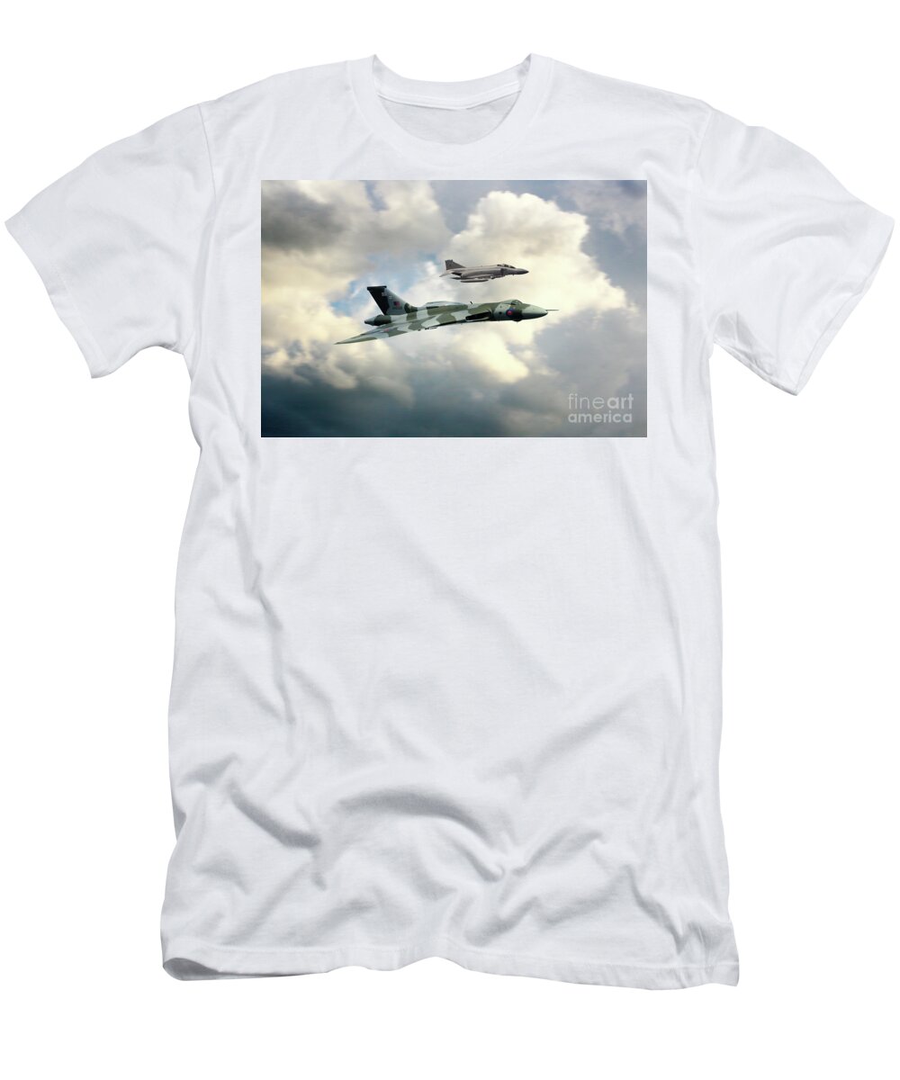 F4 Phantom T-Shirt featuring the digital art Vulcan and Phantom by Airpower Art