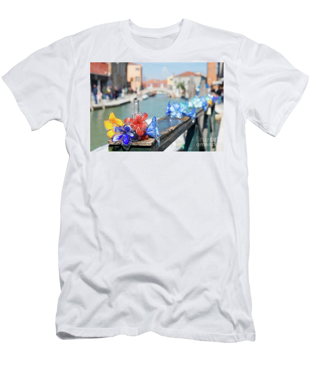 Venice T-Shirt featuring the photograph Glass of Murano by Anastasy Yarmolovich