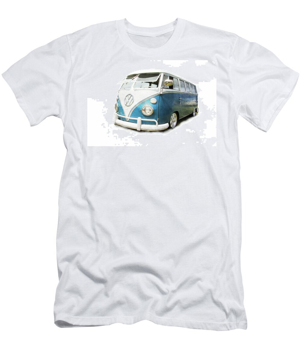 Vw Bus T-Shirt featuring the photograph Cutout Volkswagen Bus by Athena Mckinzie