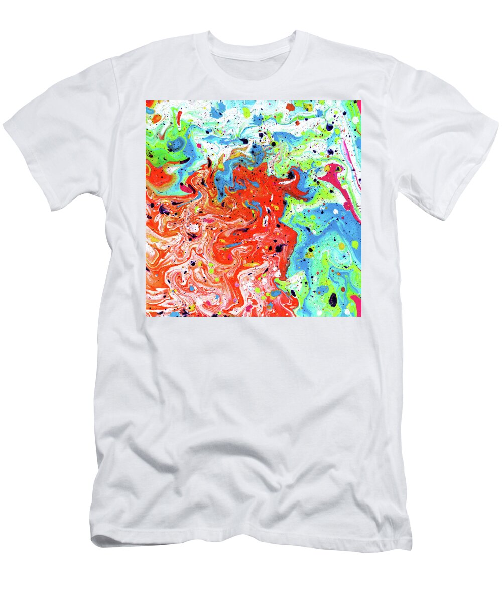 Abstract T-Shirt featuring the mixed media Walrus by Meghan Elizabeth