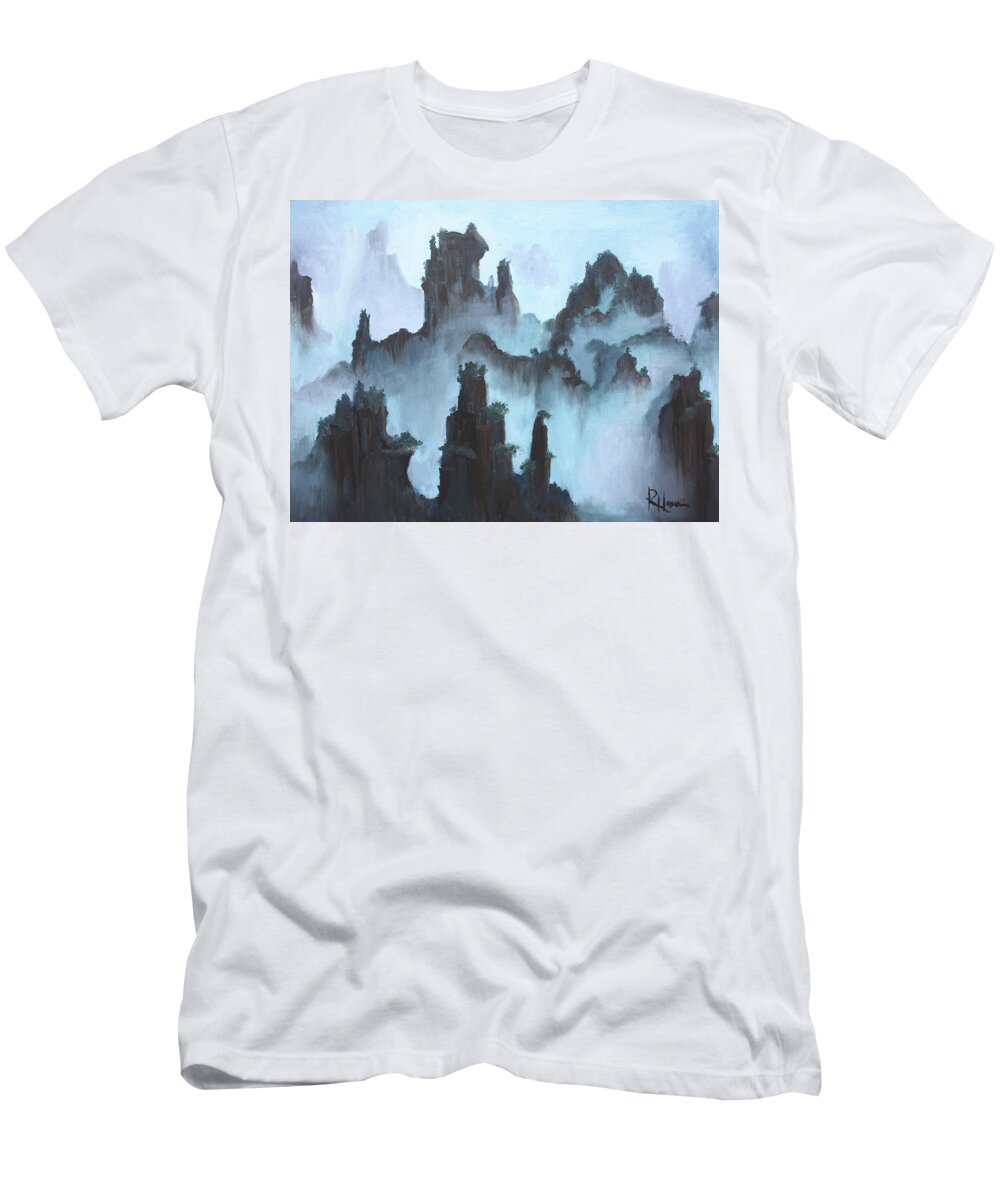 Mountains T-Shirt featuring the painting Wanderlust by Rachel Bochnia