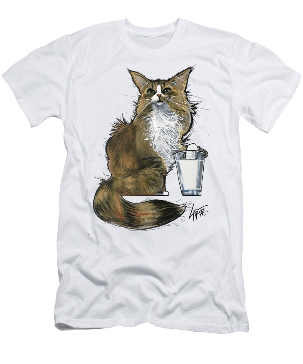 Cat T-Shirt featuring the drawing Ward 3828 by Canine Caricatures By John LaFree