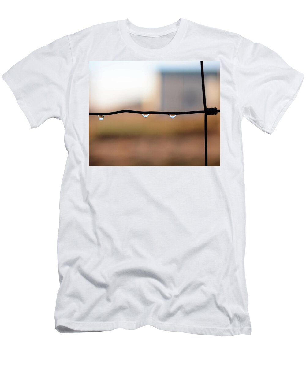 Nature T-Shirt featuring the photograph Water Drops by Michael Hall