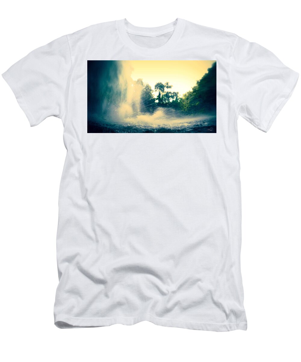 Landscape T-Shirt featuring the photograph Water fall dream by Michael Blaine