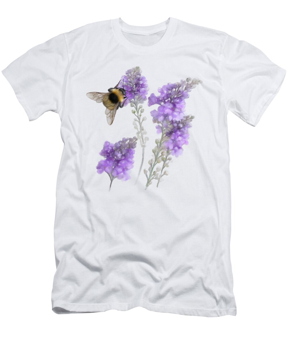 Painting T-Shirt featuring the painting Watercolor Bumble Bee by Ivana Westin