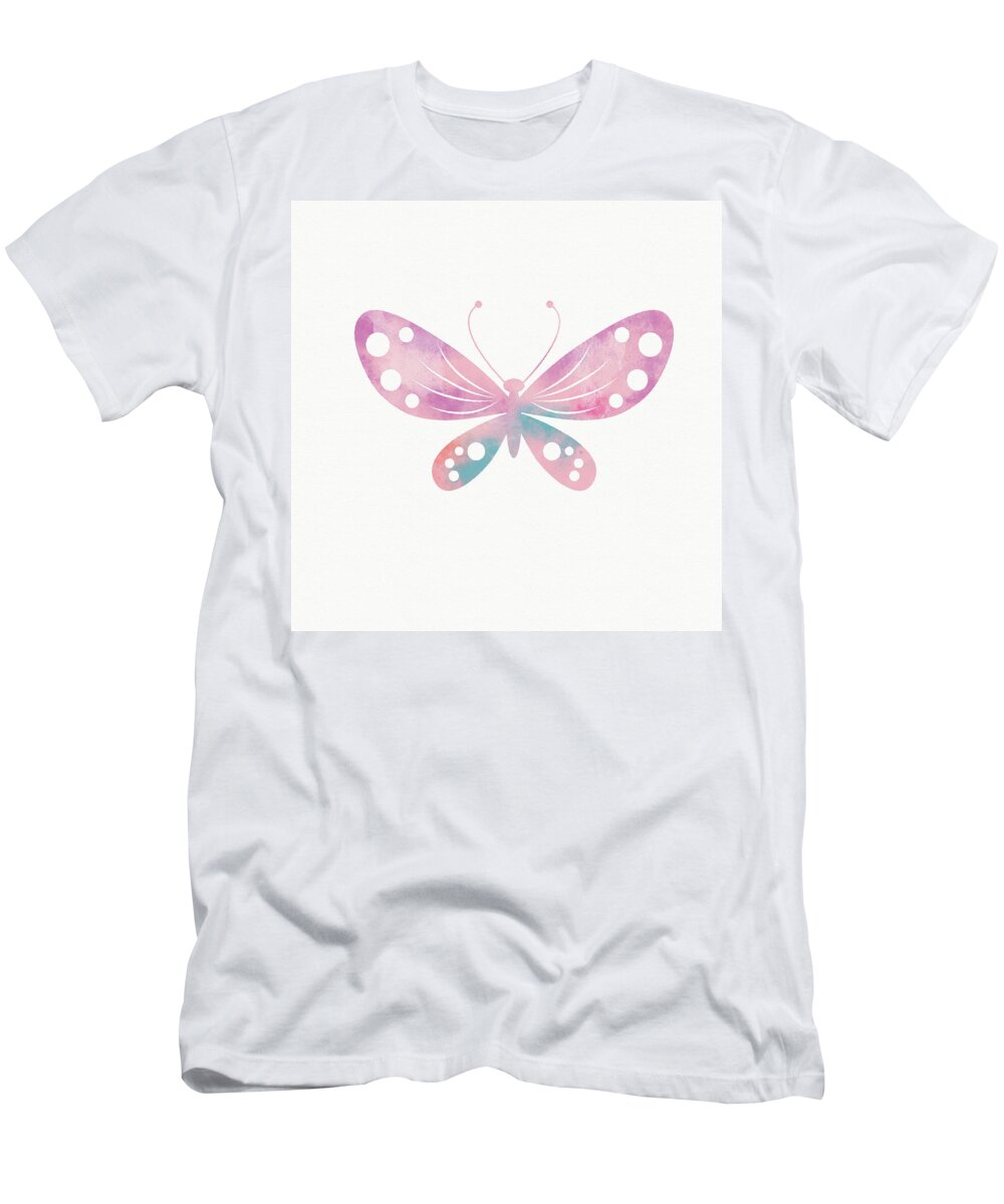 Butterfly T-Shirt featuring the mixed media Watercolor Butterfly 1- Art by Linda Woods by Linda Woods