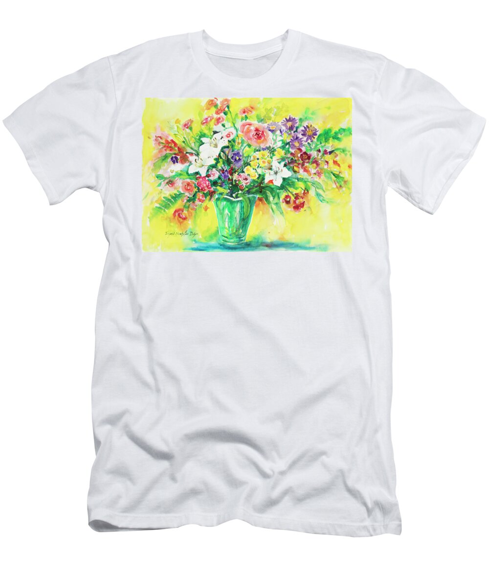 Flowers T-Shirt featuring the painting Watercolor Series 167 by Ingrid Dohm