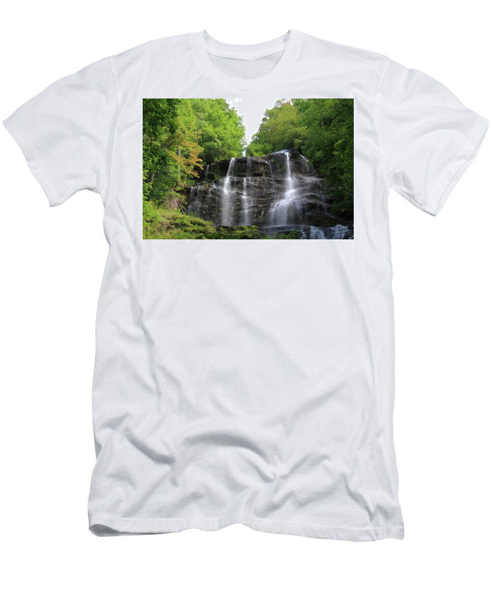 Waterfall T-Shirt featuring the photograph Waterfall - Amicalola Falls, Georgia, USA by Richard Krebs