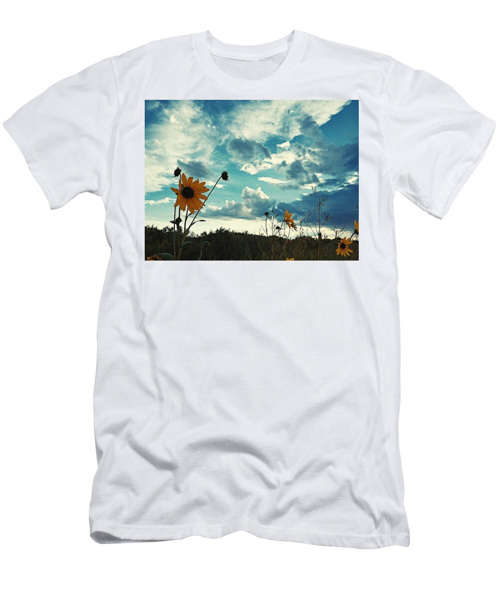 Sunflower T-Shirt featuring the photograph Where The Sunflowers Grow by Brad Hodges