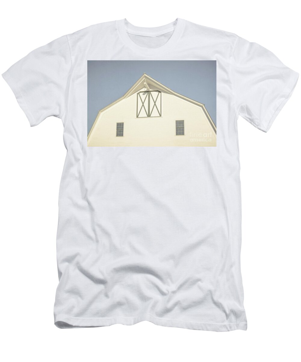 Vermont T-Shirt featuring the photograph White Barn South Woodstock Vermont by Edward Fielding