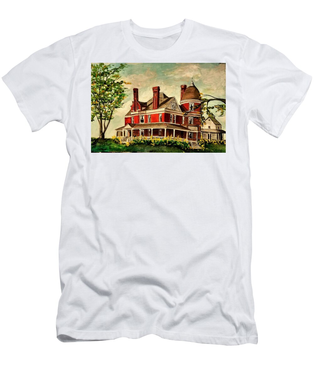 White Hall T-Shirt featuring the painting White Hall by Alexandria Weaselwise Busen