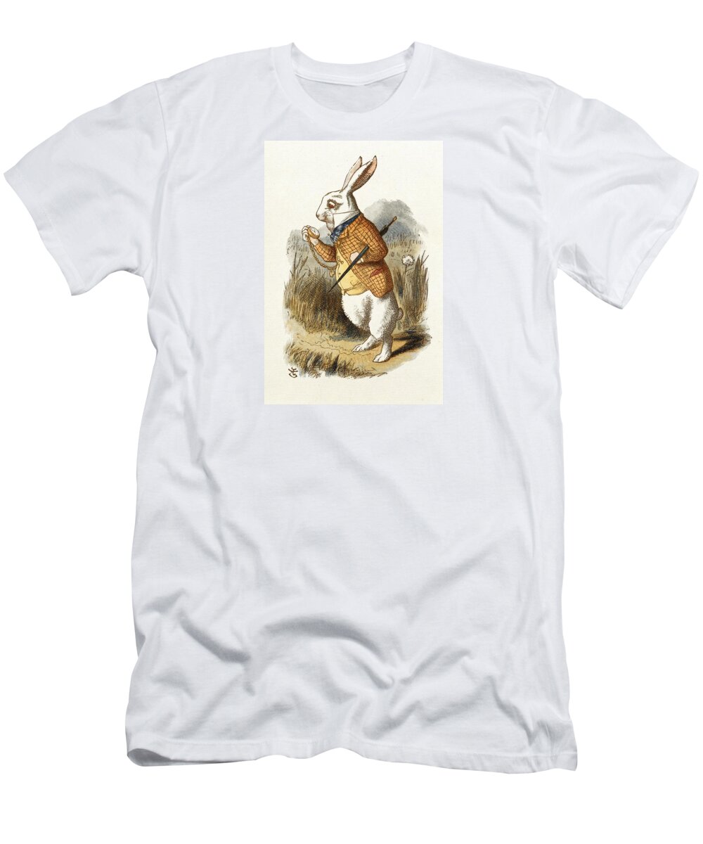 Alice In Wonderland T-Shirt featuring the painting White Rabbit by John Tenniel