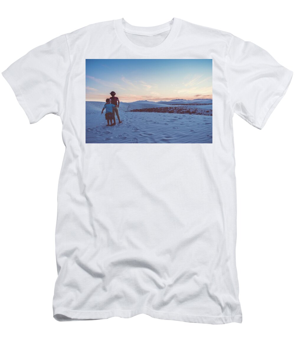 New Mexico T-Shirt featuring the photograph White sands New Mexico at sunset 2 by Mati Krimerman