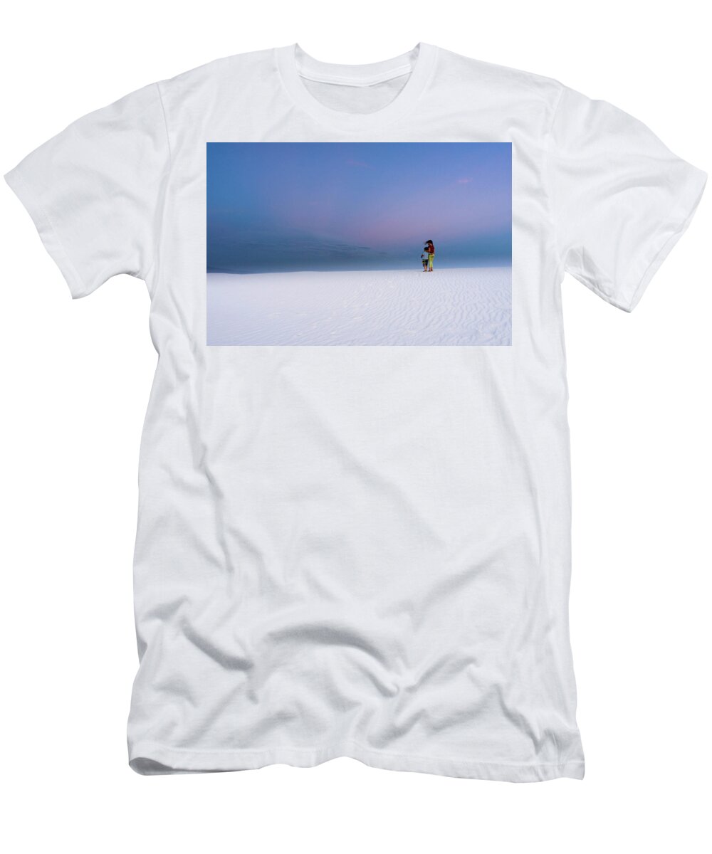 New Mexico T-Shirt featuring the photograph White sands New Mexico at sunset 3 by Mati Krimerman