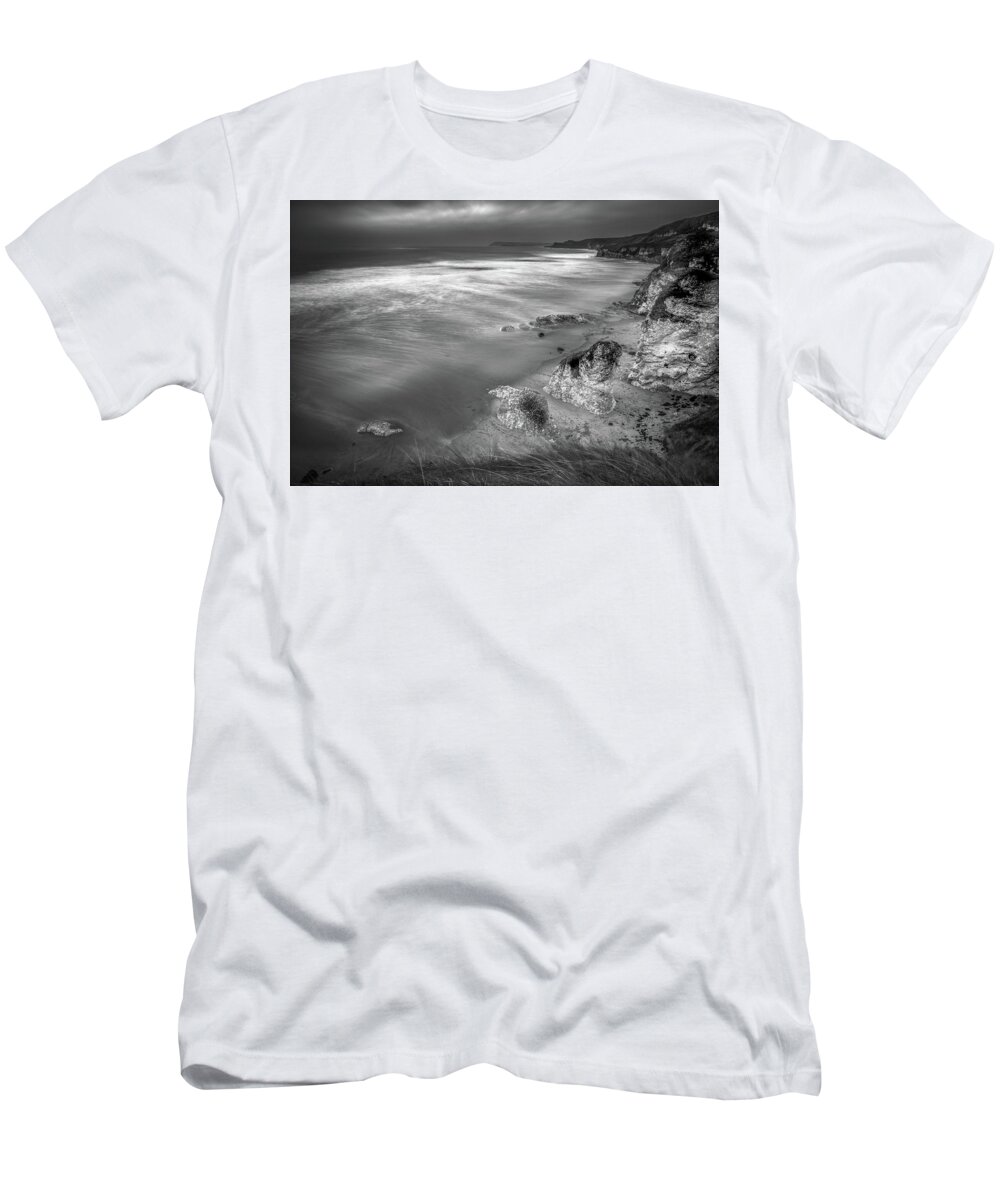 Ireland T-Shirt featuring the photograph Whiterocks mono by Nigel R Bell
