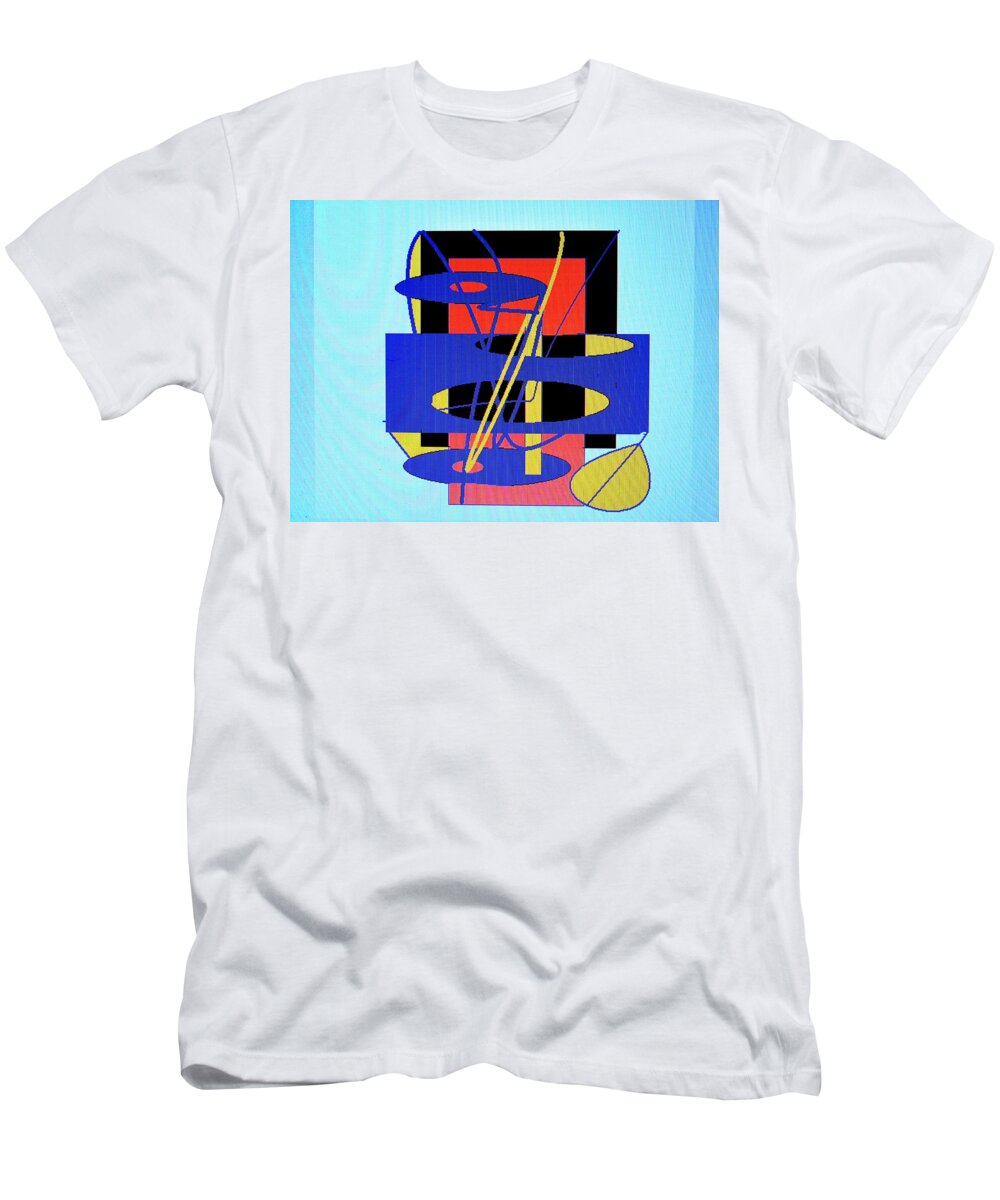 Abstract T-Shirt featuring the digital art Widget World by Ian MacDonald