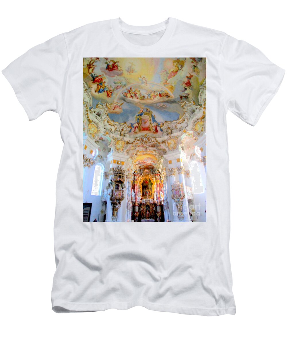 Wies Church T-Shirt featuring the photograph Wies Church Interior 1 by Randall Weidner