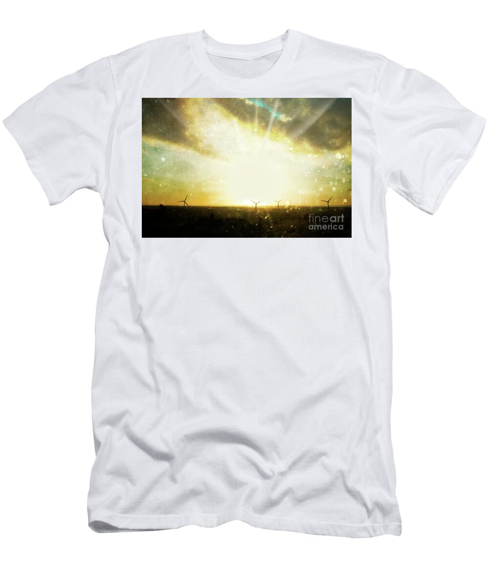 Windmill T-Shirt featuring the photograph Wind Turbines by Terri Waters