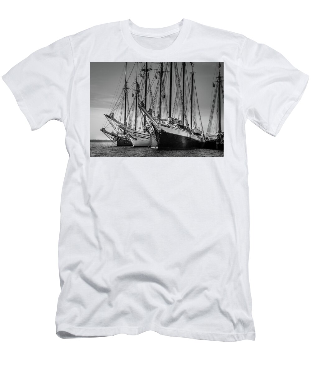 Windjammers T-Shirt featuring the photograph Windjammer Fleet by Fred LeBlanc