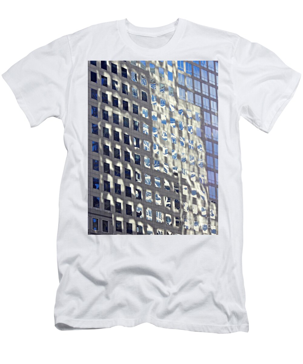 Window T-Shirt featuring the photograph Windows of 2 World Financial Center 2 by Sarah Loft
