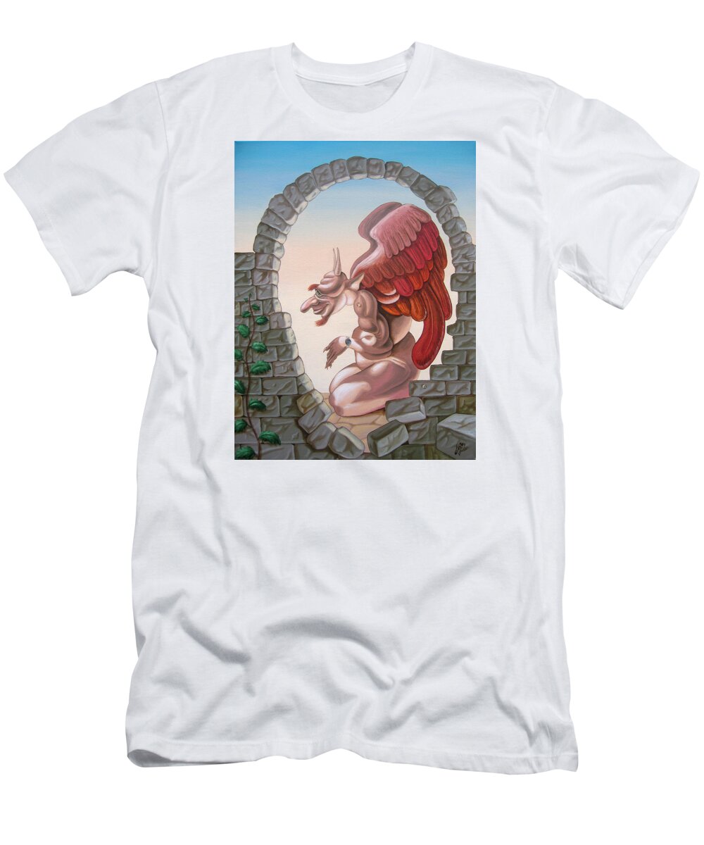 Winston Churchill T-Shirt featuring the painting Winston Churchill, by Victor Molev
