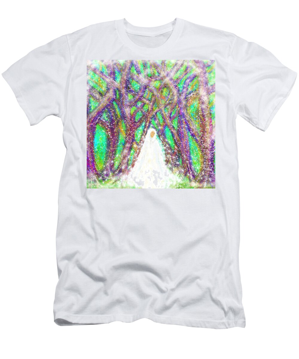 Winter T-Shirt featuring the painting Winter by Hidden Mountain