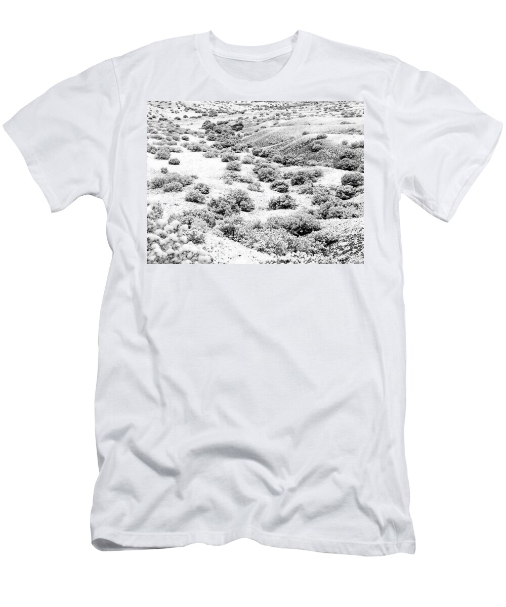 Landscapes T-Shirt featuring the photograph Wintry Day in the High Mountain Desert by Mary Lee Dereske