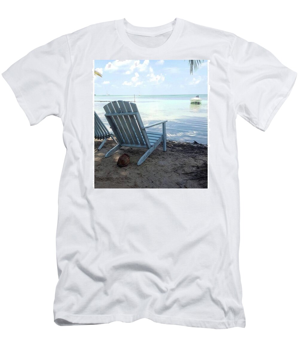 Caye Caulker T-Shirt featuring the photograph Wishing I Was Back Here Right Now... by Elle Wanderluster